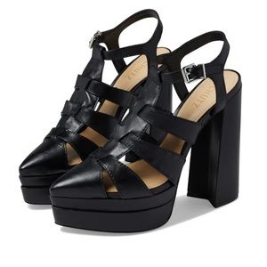 Schutz Daryl Leather Platform Fisherman Dress Sandals